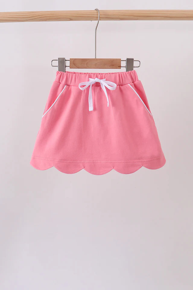 Scalloped Skort - Pink