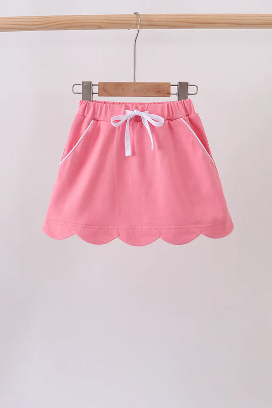 Scalloped Skort - Pink