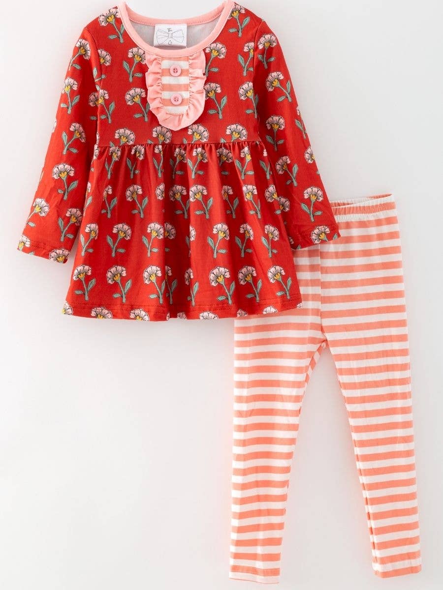 Wildflower Stripe Leggings Set