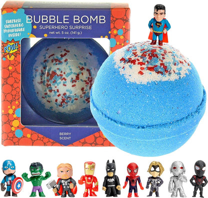Superhero Bath Bomb for Kids with Toy Inside (1 Pack)