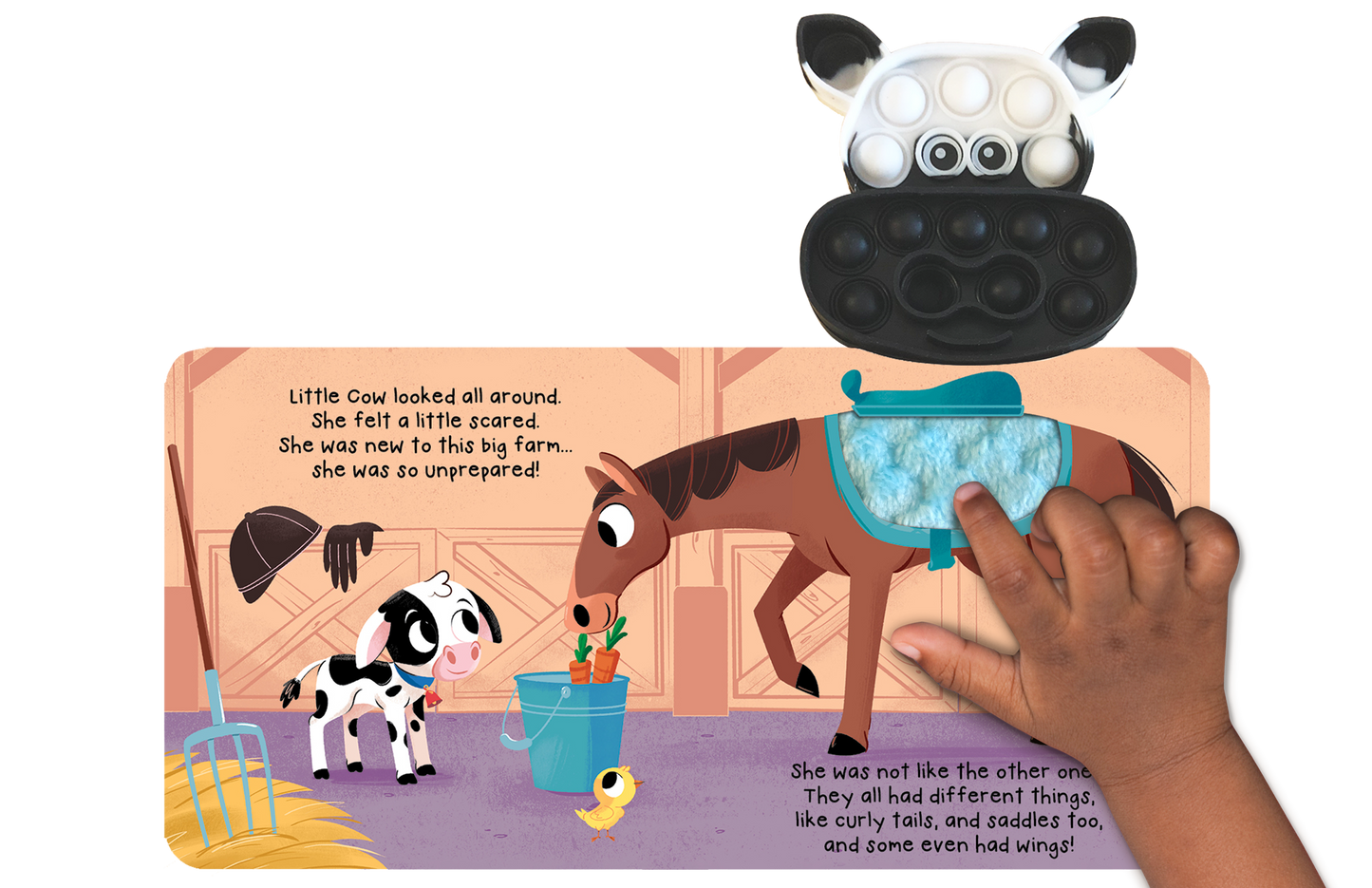 Little Cow - Your Sensory Fidget Friend with Furry Cover