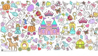 Princess Coloring Tablecloth | Princess Party Decor