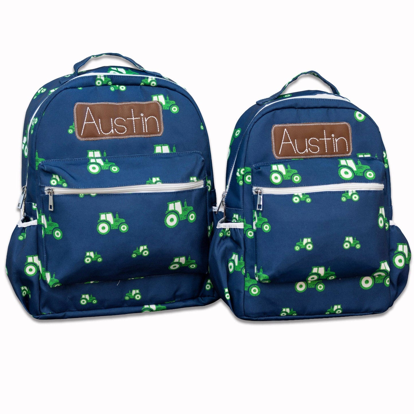 Boys Backpack - Tractors on Navy