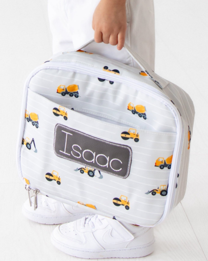 Insulated Lunch Bag - Construction on Grey