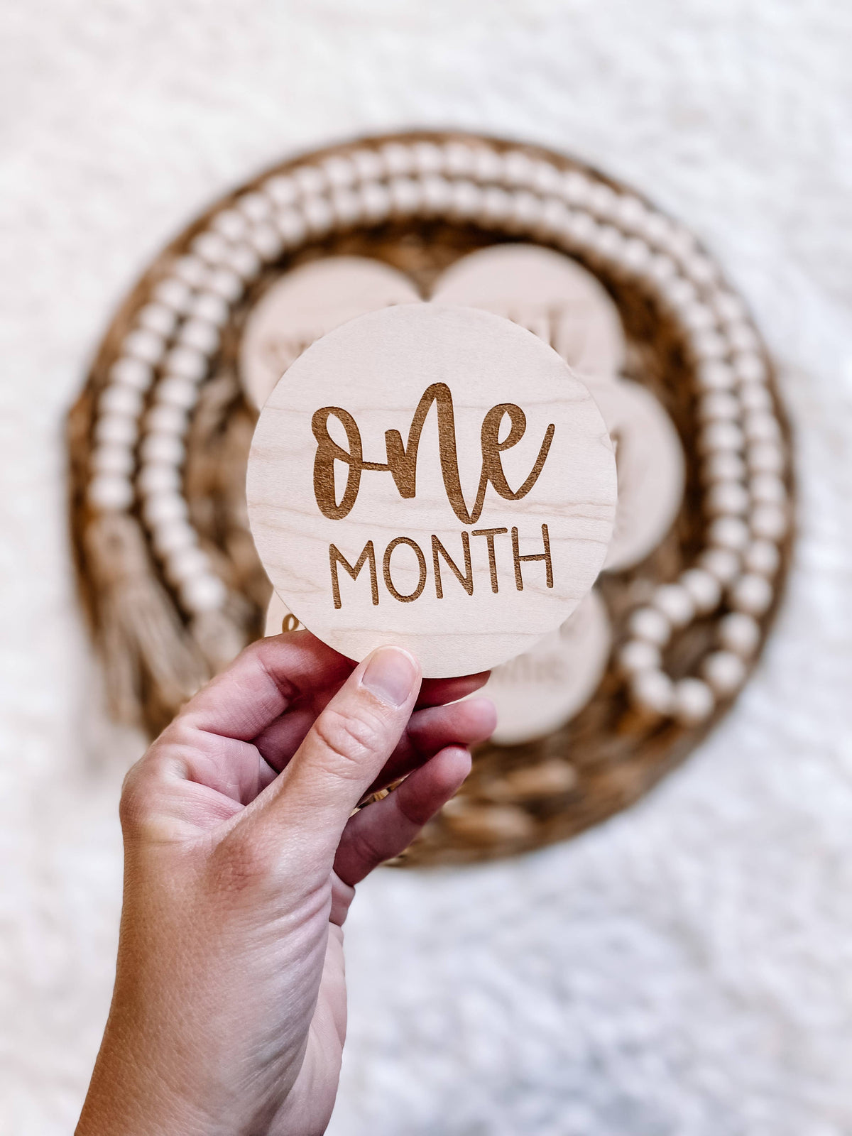 Wooden Monthly Milestone Disc Set