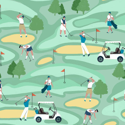 Baby Muslin Swaddle Blanket 47x47 Par-Tee Time Golf