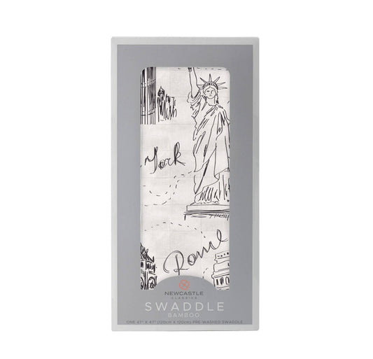 London, Paris, New York Bamboo Swaddle