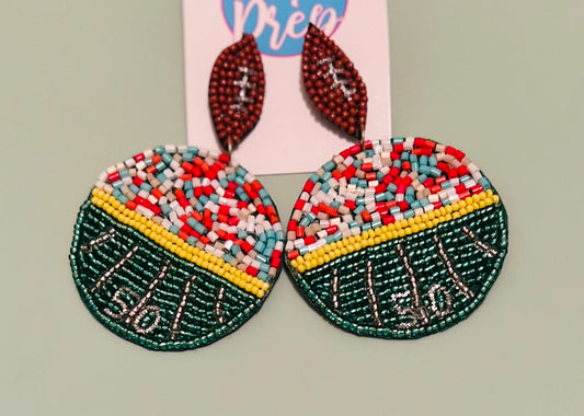 Football Stadium Beaded Earrings